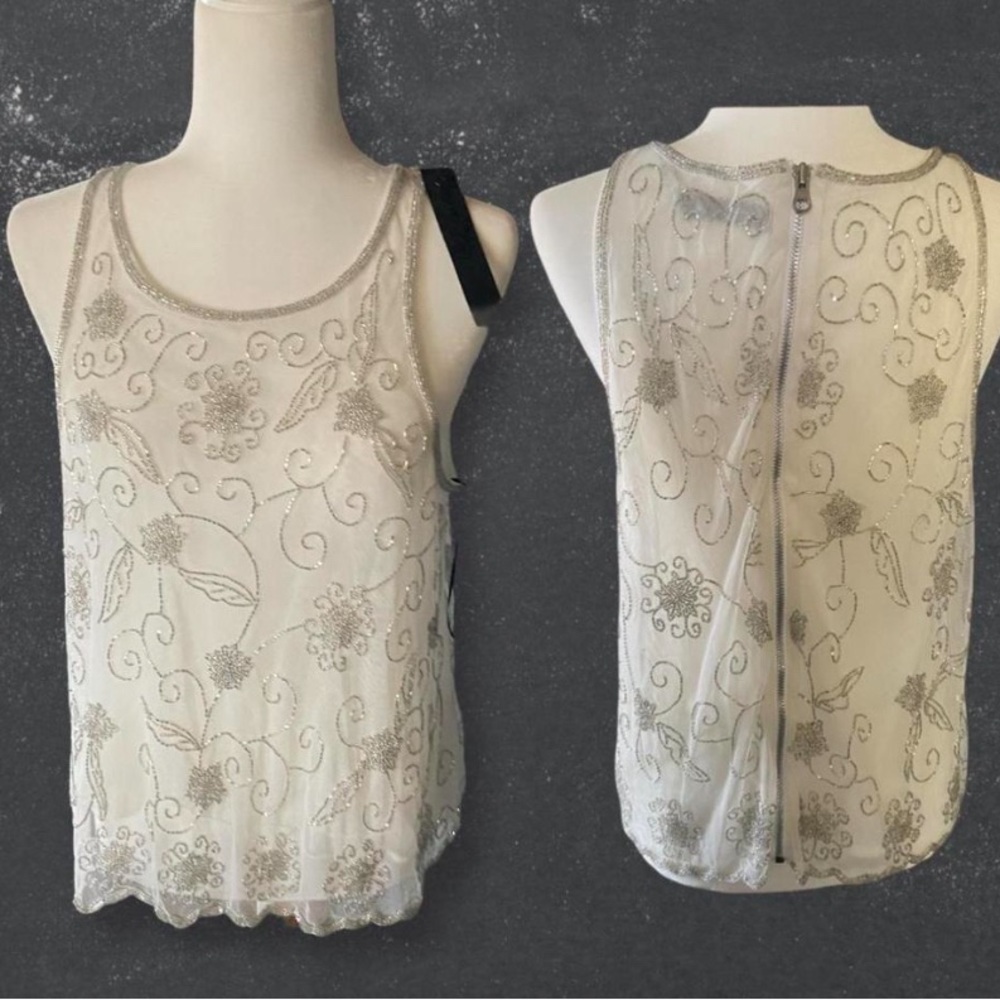 Y2K NWT BKE Boutique Medium Bejeweled Glam Top